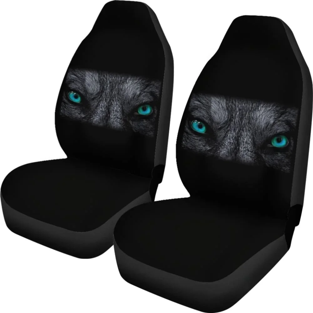 Wolf Eyes Car Seat Covers 211702,Pack of 2 Universal Front Seat Protective Cover