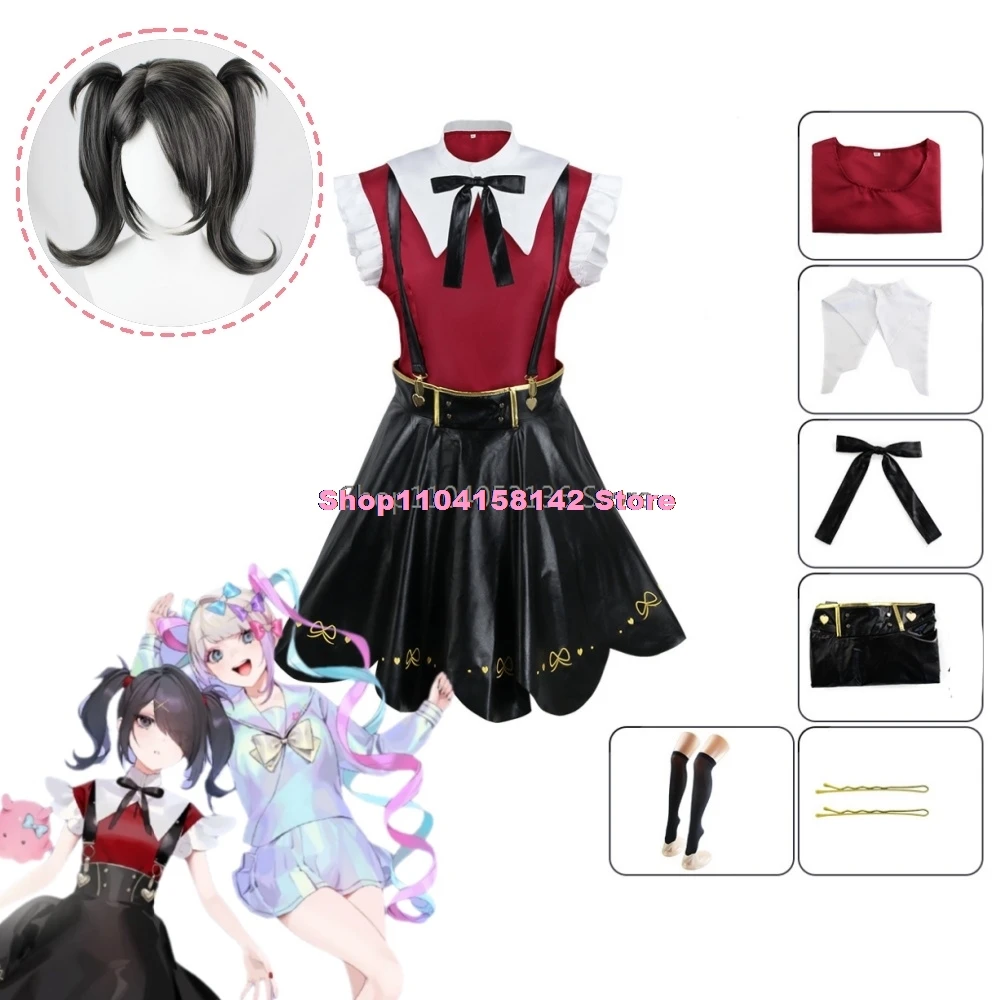 Game NEEDY GIRL OVERDOSE KAngel Ame-Chan Cosplay Costume Needy Streamer Girls Gothic Lolita Black Dress Halloween Fancy Cosplay