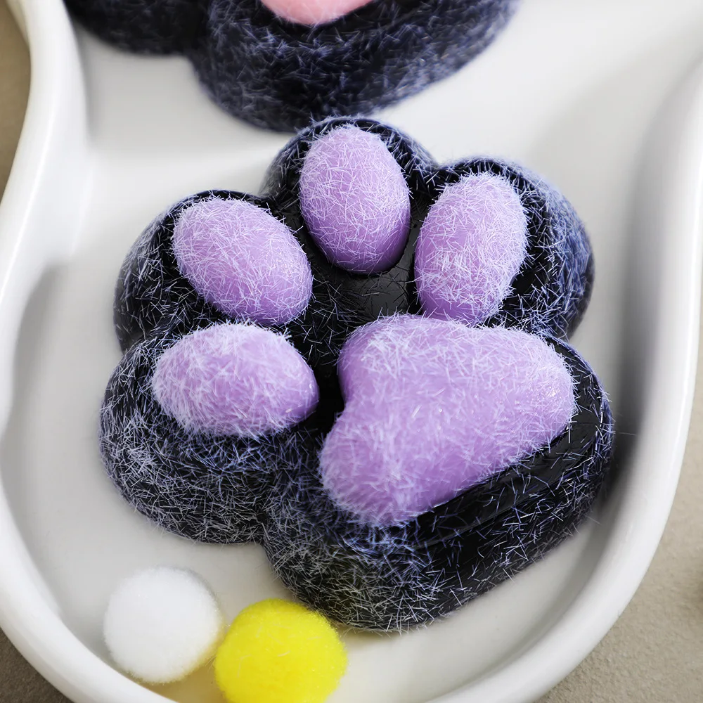 Süßes Katzenpfoten-Quetschspielzeug – weicher, matschiger Stressabbau für Angstzustände und Entspannung – lustiges Dekompressionsgeschenk für Erwachsene und Kinder