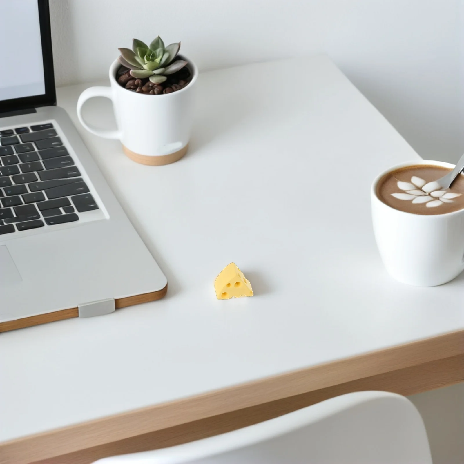 

100Pcs Resin Cheese Ornaments Mini Simulation Food DIY Crafts Decorative Accents for Kids Pretend Play Kitchen Decor Accessories