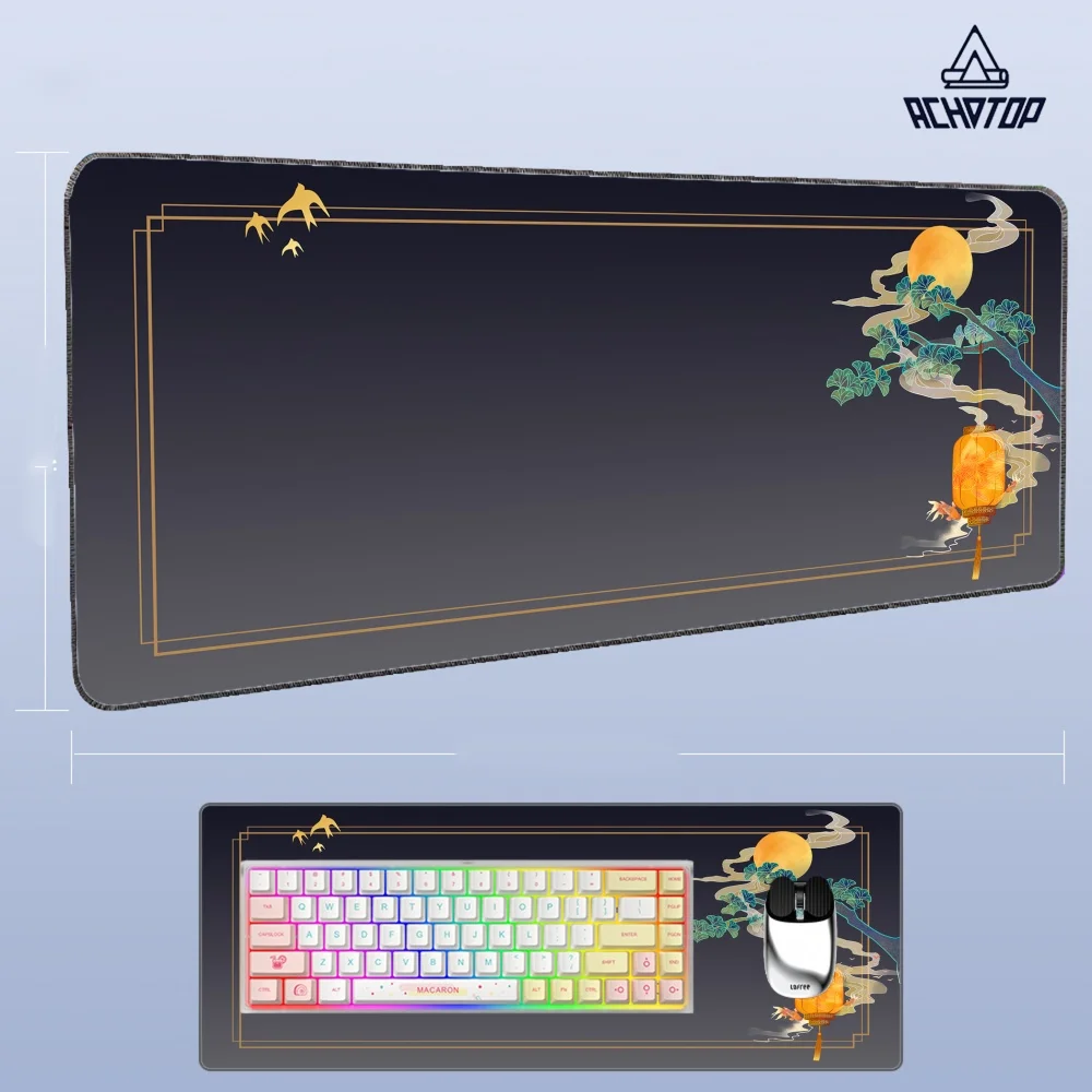 

Gaming Mousepad Siample Art Desgin Grande PC Large Big size Anime HD Printing Gamer Keyboard Office Setup desk White Mouse pad