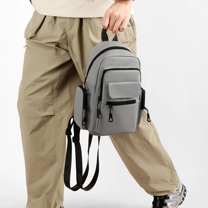 Modische Multifunktionale Brusttasche Fahrrad-Brusttasche Herren Mini-Rucksack Geeignet für Tägliches Pendeln Outdoor-Sport Reisen – Detail 5
