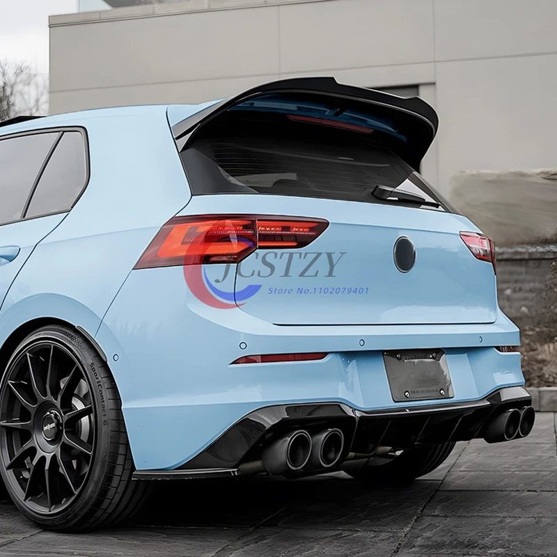 ماكستون نمط السيارة الخلفي سقف المفسد غطاء الجناح لشركة فولكس فاجن جولف MK8 R جولف 8 GTI 2020 2021 2022 2023 2024 بوديكيت ضبط ABS الأسود