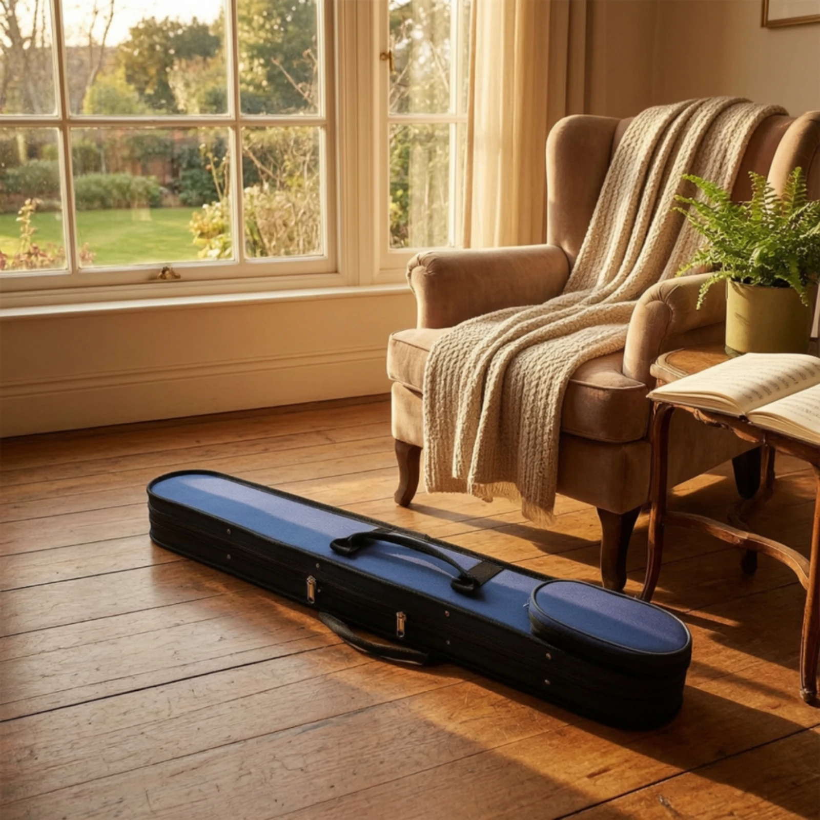 Bass Bow Case Zippered Bass Bow Case with Pouch Rigid Long-Lasting for Bassists, Rehearsals