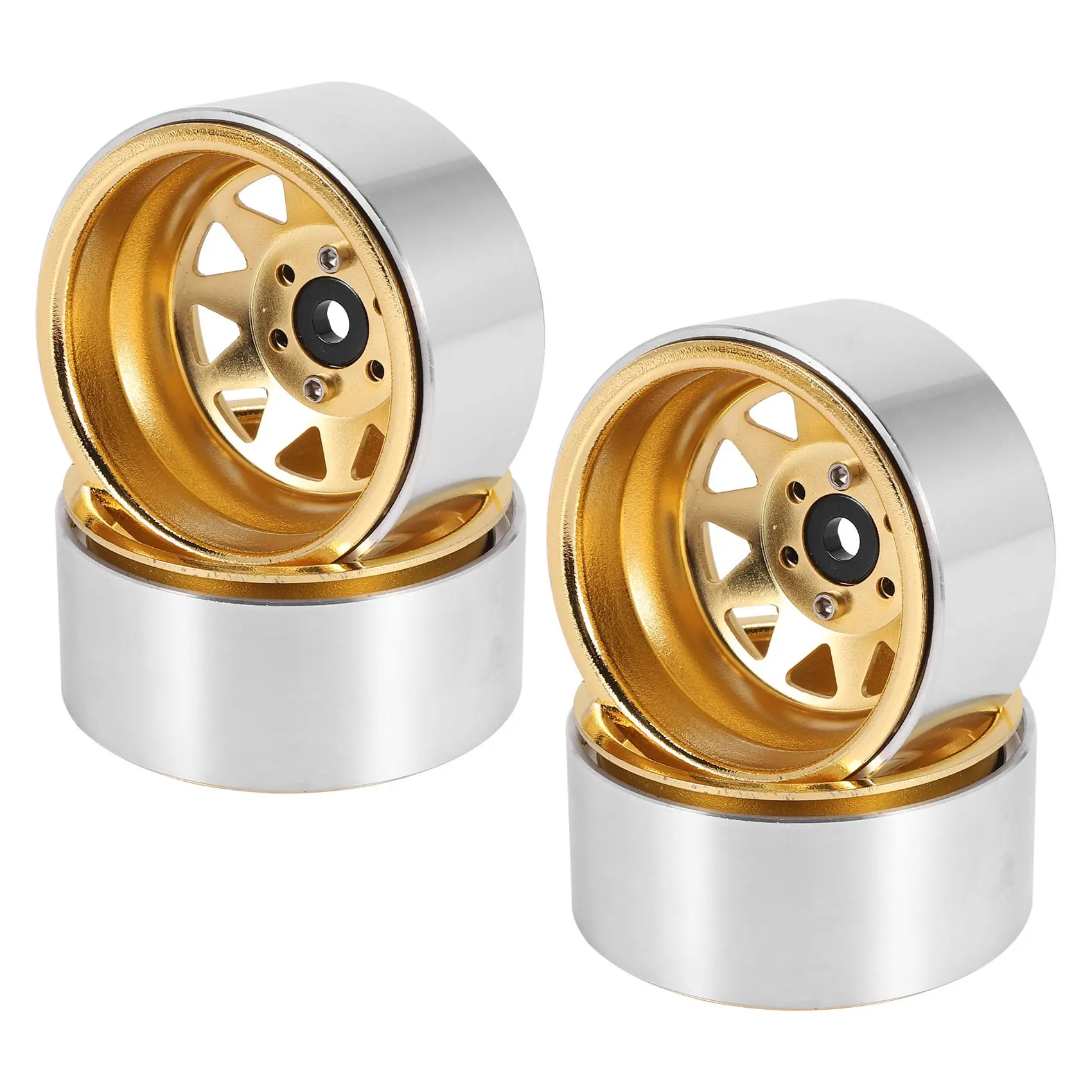 

4PCS Wagon Metal 1.9 Beadlock Wheel Hub Rim for 1/10 RC Crawler Axial SCX10 90046 TRX4 D90