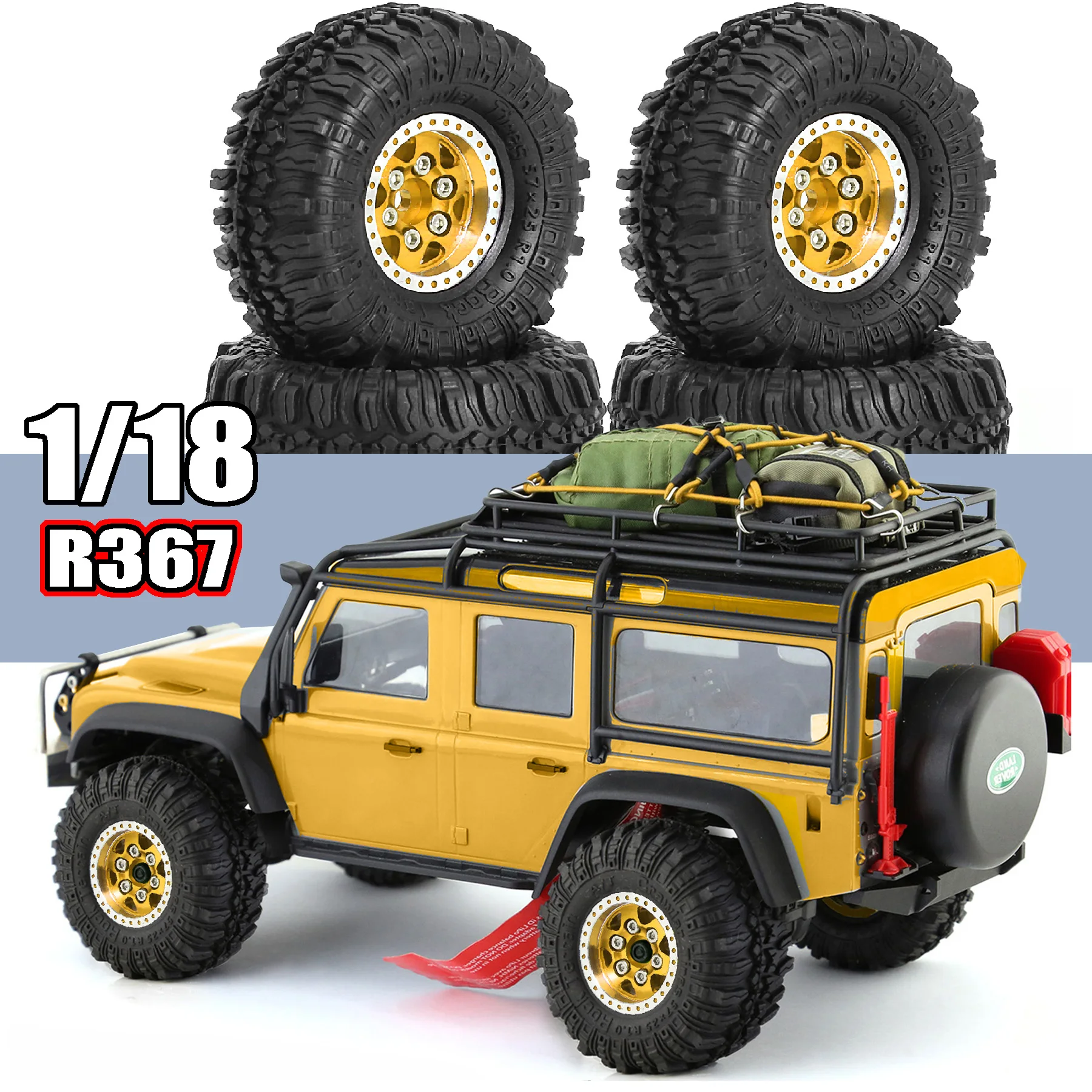 4個入り-ビードロックメタルホイールリム-57mm-10インチ-タイヤゴムタイヤセット-トラクサス1-18-trx-4m-ディフェンダー-ブロンコ-1-24-アキシャル-scx24-fms24用