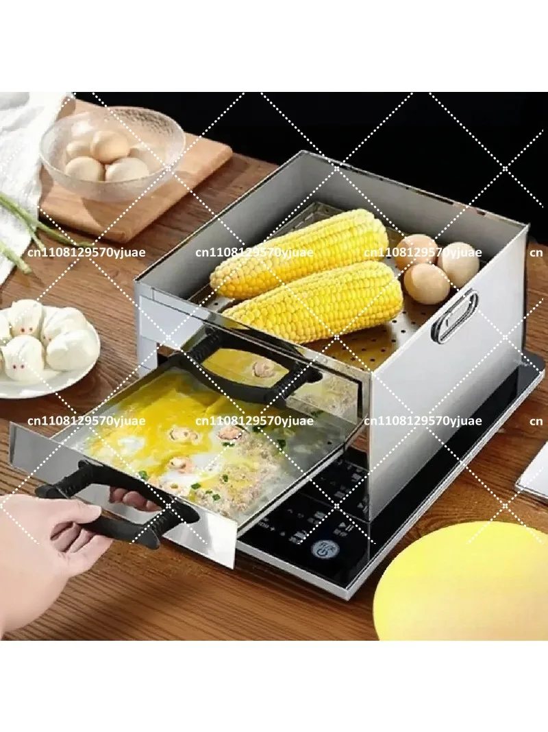 Stainless Steel Rice Noodle Machine Household Mini Steamer Plate Tool for Making Fresh Rice Noodles