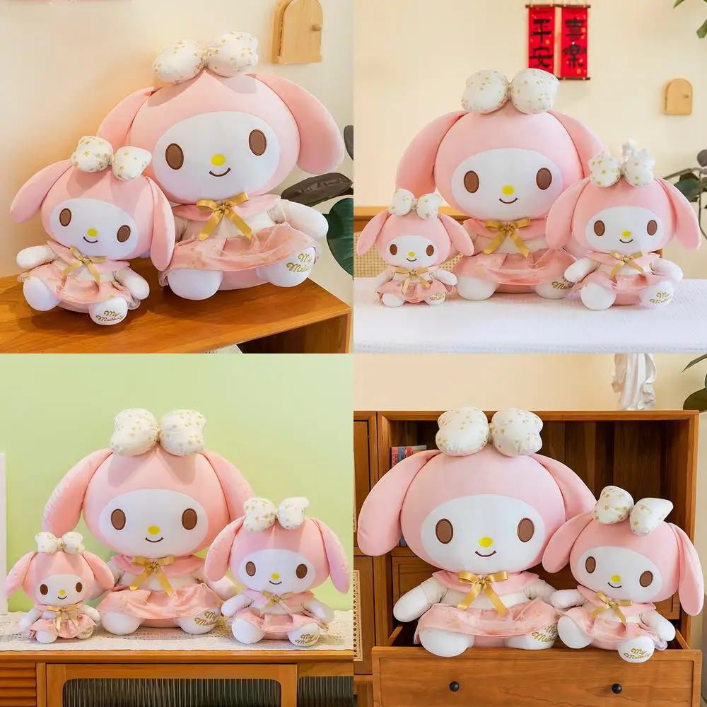 

Kawaii Kuromi My Melody Hello Kitty Pochacco Dog Plush Toy Stuffed Doll Sleep Pillow Cute Plushie for Kids Birthday Gift