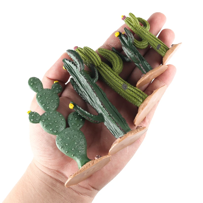Oenux Wild Desert Camel Simulation Animal Kameel Camel Cactus Model Action Figures Solid PVC Figurines Educational Kids Toy Gift