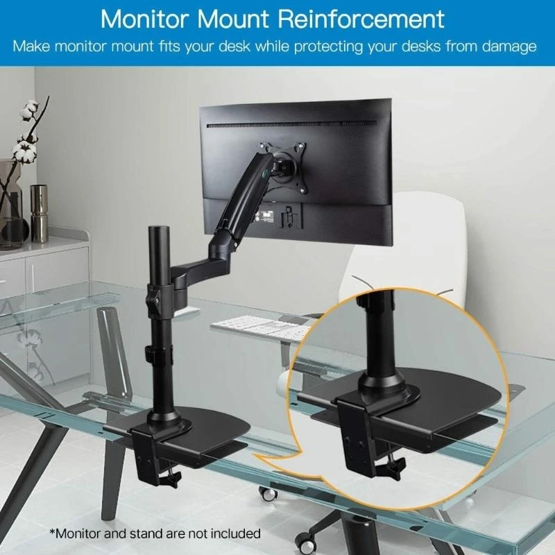 B95C Steel Monitor Mount Reinforcement Plate Fragile Desktop Tabletop Steel Bracket
