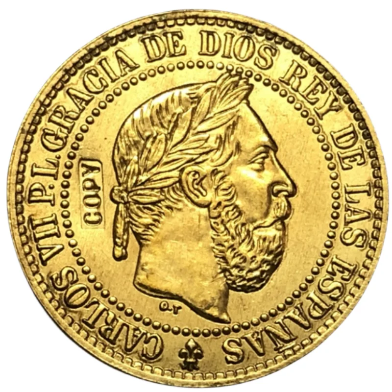 

1875 Spain 5 Centimos-Carlos VII Copy Coin