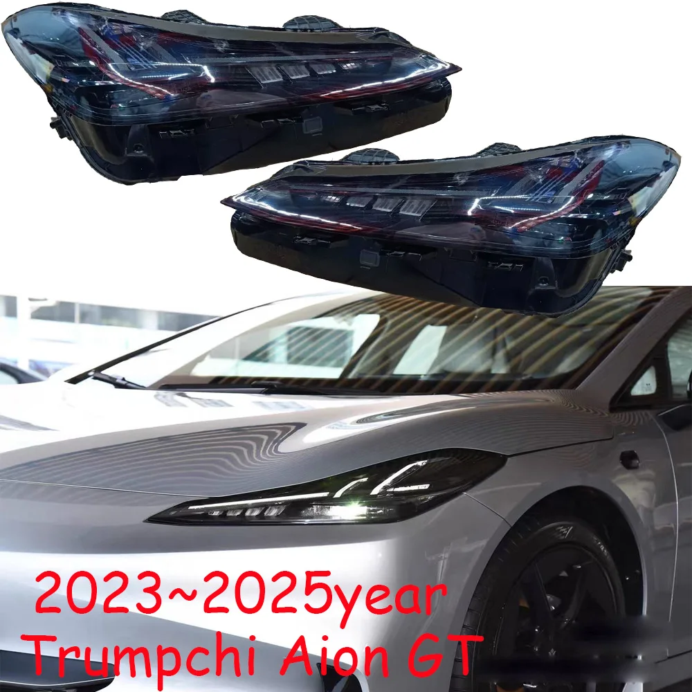 

1 шт. автомобильные аксессуары, бампер, головной свет для GAC Trumpchi AION GT, фара 2023 ~ 2025y, светодиодная противотуманная фара, отражатель дневного света
