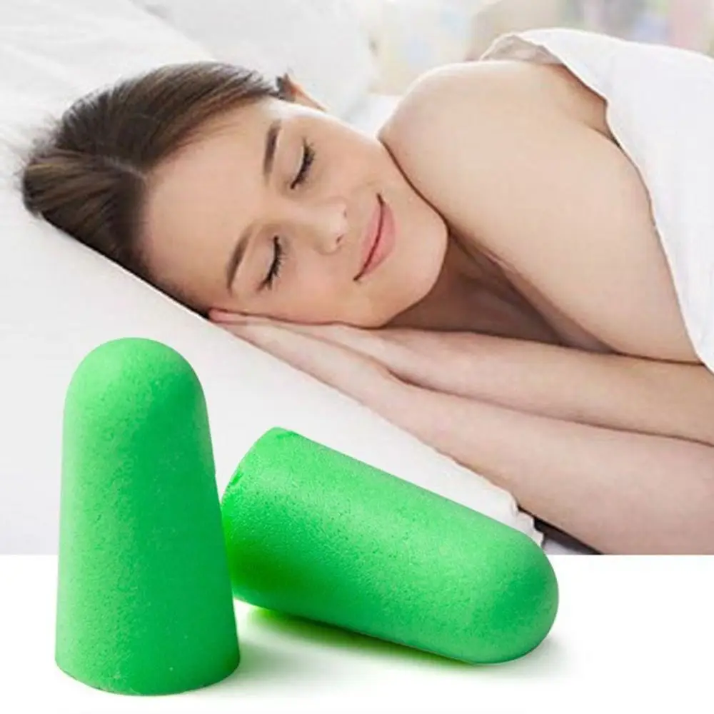 2 paar/schachtel Polyurethan schaum Anti-Noise-Ohr stöpsel Geschenk grün Rebound Lärm reduzieren Ohr stöpsel Soft Travel konischen Ohr stöpsel