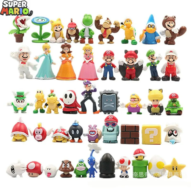 

Super Mary Peripherals Series Action Figure 48pcs/set Mario Bros Luigi Yoshi Anime Toys Model Ornaments Children Birthday Gifts