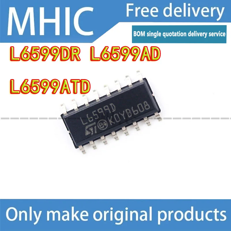 10PCS/LOT Free shipping L6599D L6599DR L6599AD L6599ATD LCD power chip SOP16 is brand new and original