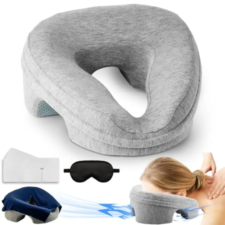 

Face Down Pillow for Massage Table Massage Headrest for Bed Stomach Sleeping Pillow with Face Cradle Pad BBL Pillow After Surge