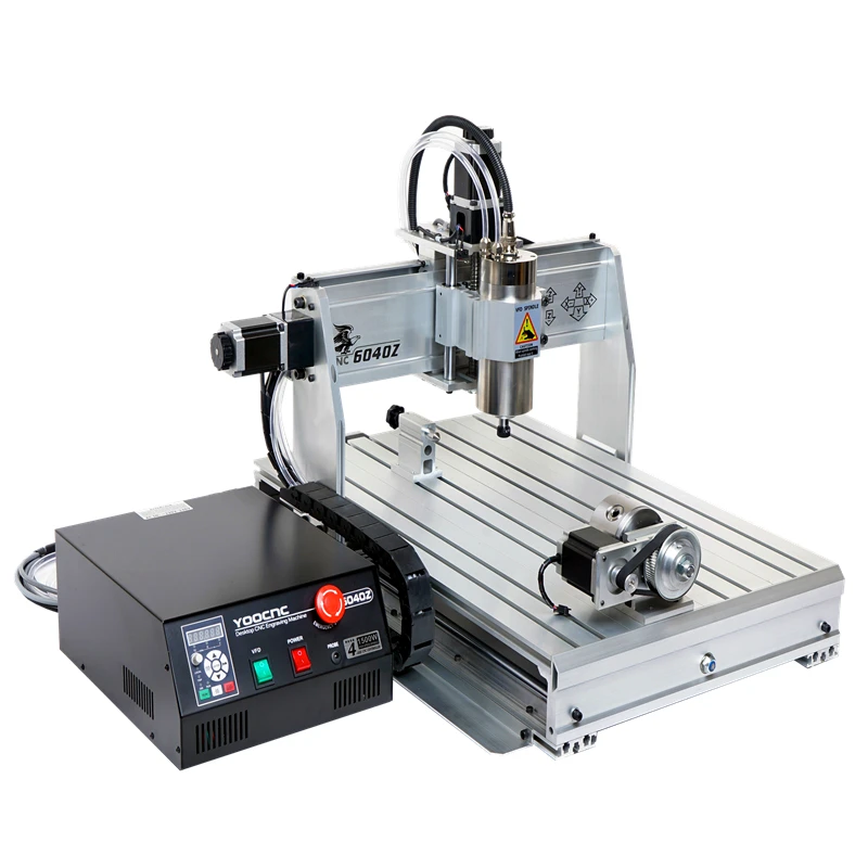 

4 Axis Mini CNC Router Engraver 6040 1.5KW USB Mach3 Milling Cutter Machine with Limit Switch 4 Pcs CNC Clamp