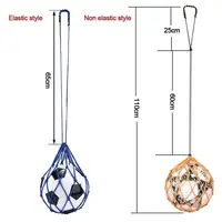 Youth Football Self Trainer Kick Net Pocket Professional Outdoor Sport Nylon Net Basketball Bag Solid Mesh Soccer Ball Carry Bag 2