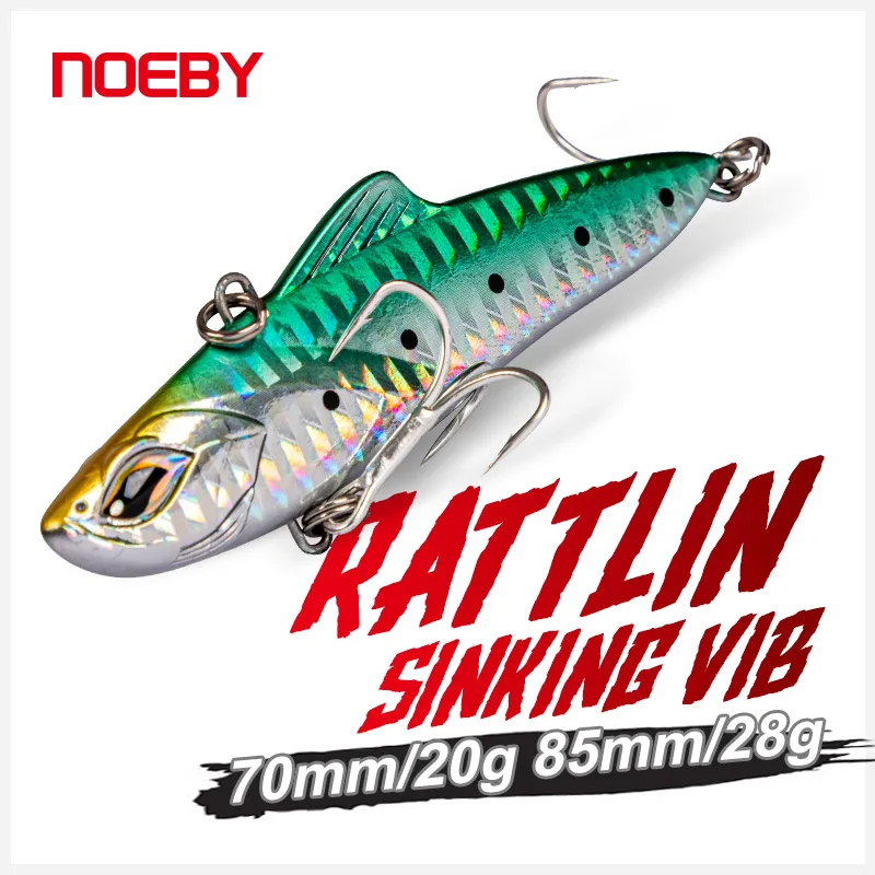 

NOEBY Fishing Lure Sinking Vibration 70mm/20g 85mm/28g Vib Lure Trolling Lure Hard Bait Artificial Winter Fishing Bass Pike Lure