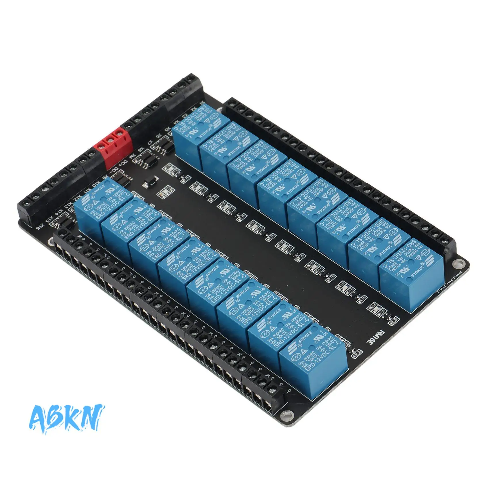 

ABKN-16-полосный модуль управления реле/изолированный модуль расширения/высокий/низкий уровень триггера/5 В/12 В/24 В