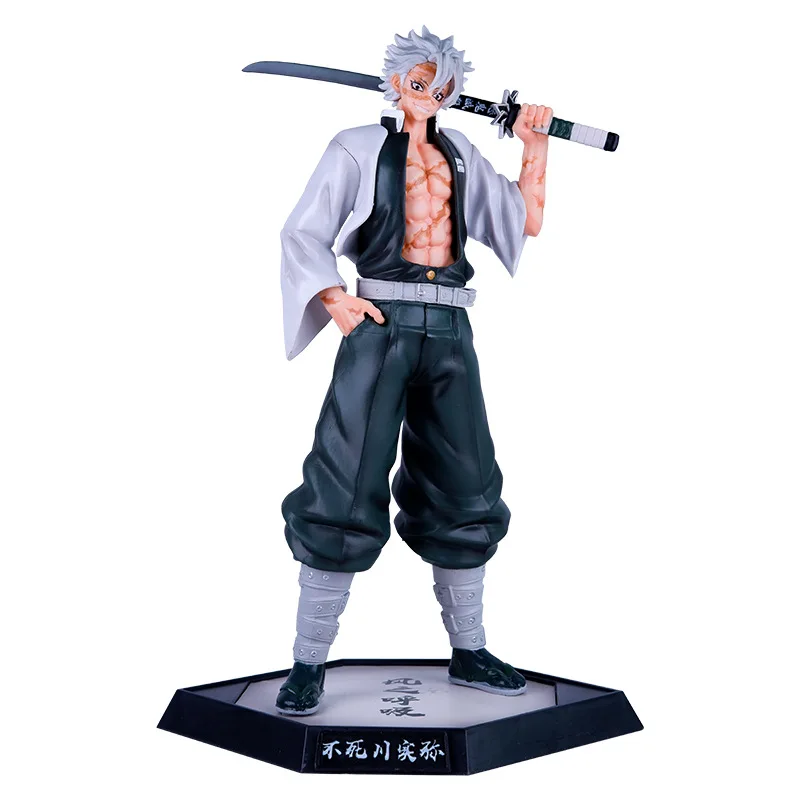 Anime Demon Slayer Figure Shinazugawa Sanemi Action Figure 29.5cm Gk Figures Sabito Toys Gift Pvc Ornaments Statues Desktop