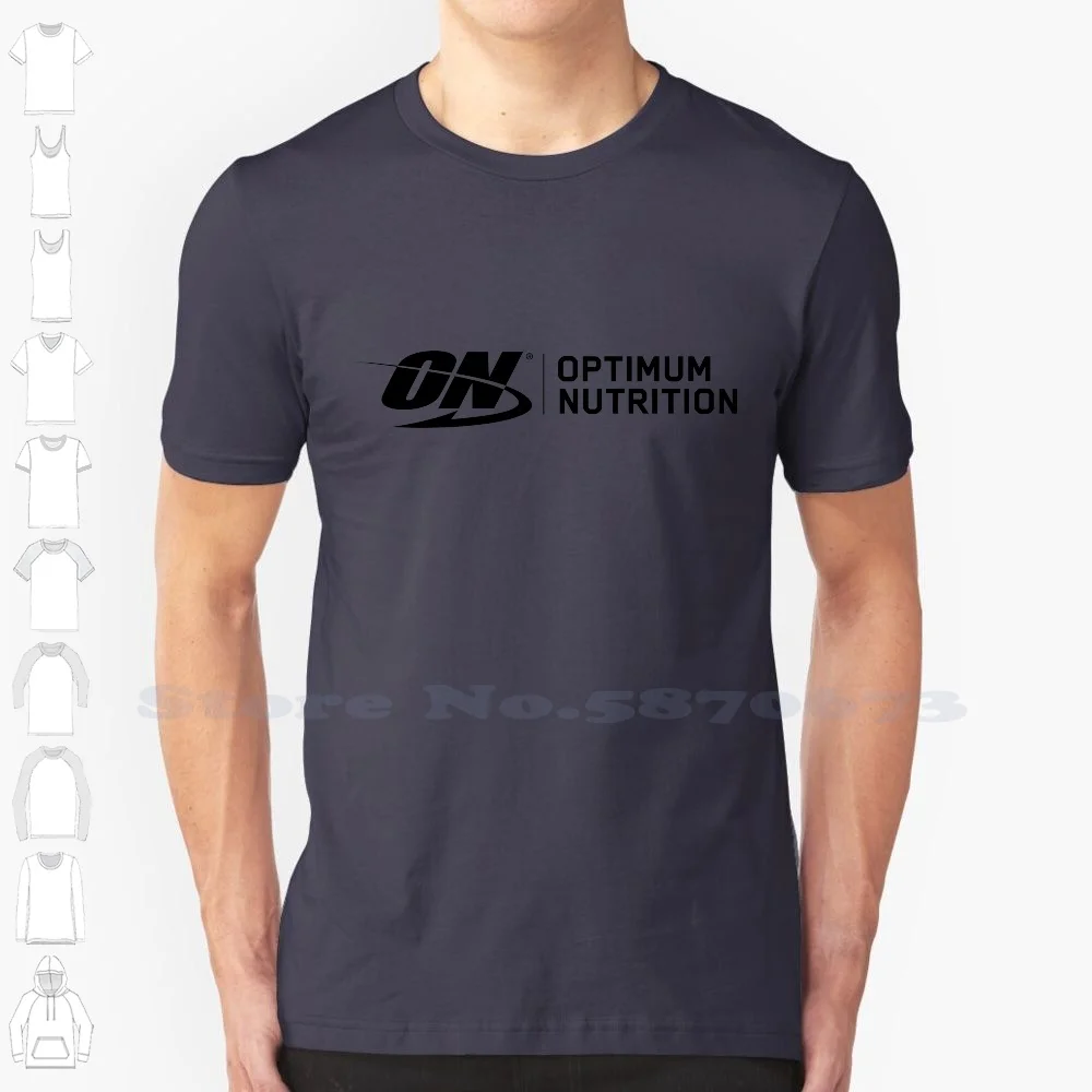 Optimum Nutrition Logo Casual Streetwear Print Logo T-shirt Graphic 100% Cotton Tee