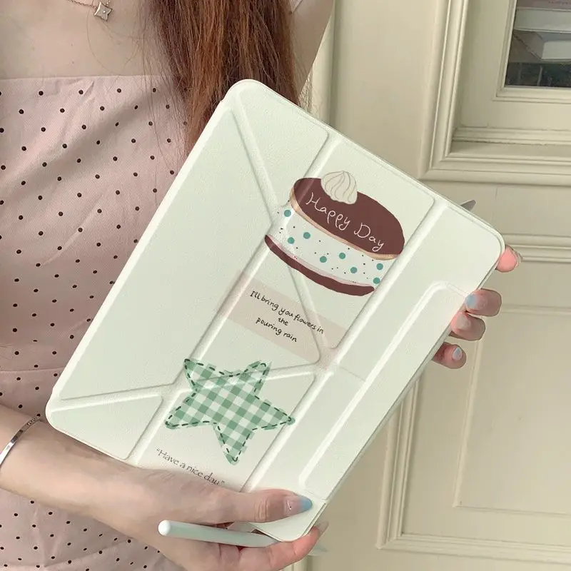 Simple Personalized English Cake Starfish For iPad Pro 13 11 M5 M4 M3 M2 Air 4 3 2 1 11th A16 10 9 8 5 6 Th Mini 7 6 Case