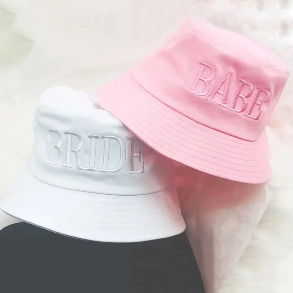 

Personalized Bucket Hats, Bride Wide brim bucket hats, Personalized Gift, Floppy Hat, Bachelorette Party Gift, Bridesmaid Gifts