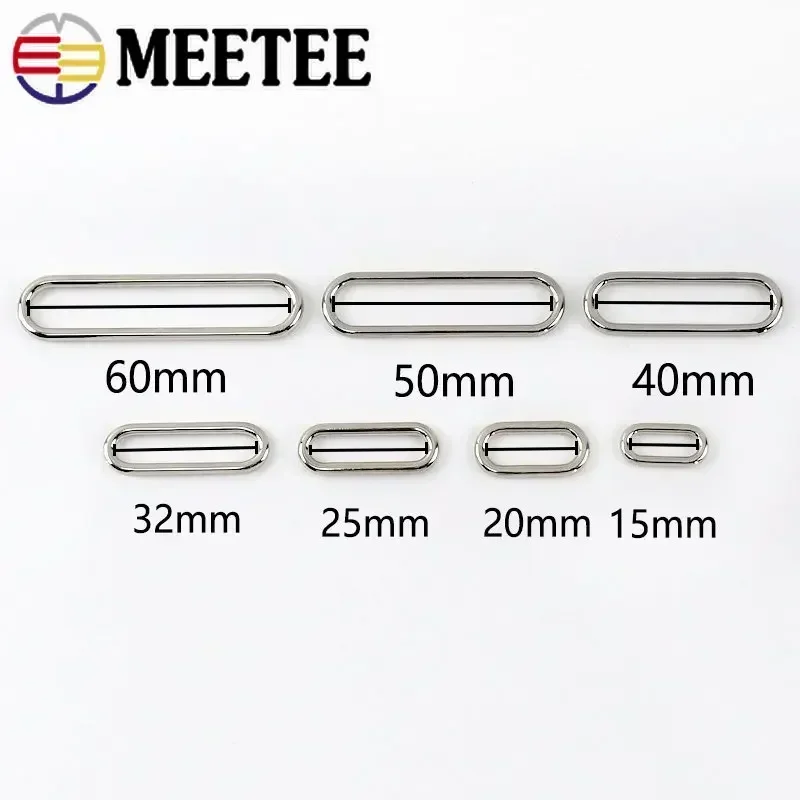 10Pcs 15-60mm Metal O Rings Buckles For Backpack Buckle Webbing Belt Clasp Hook Handbag Strap Adjuster DIY Sewing Accessories