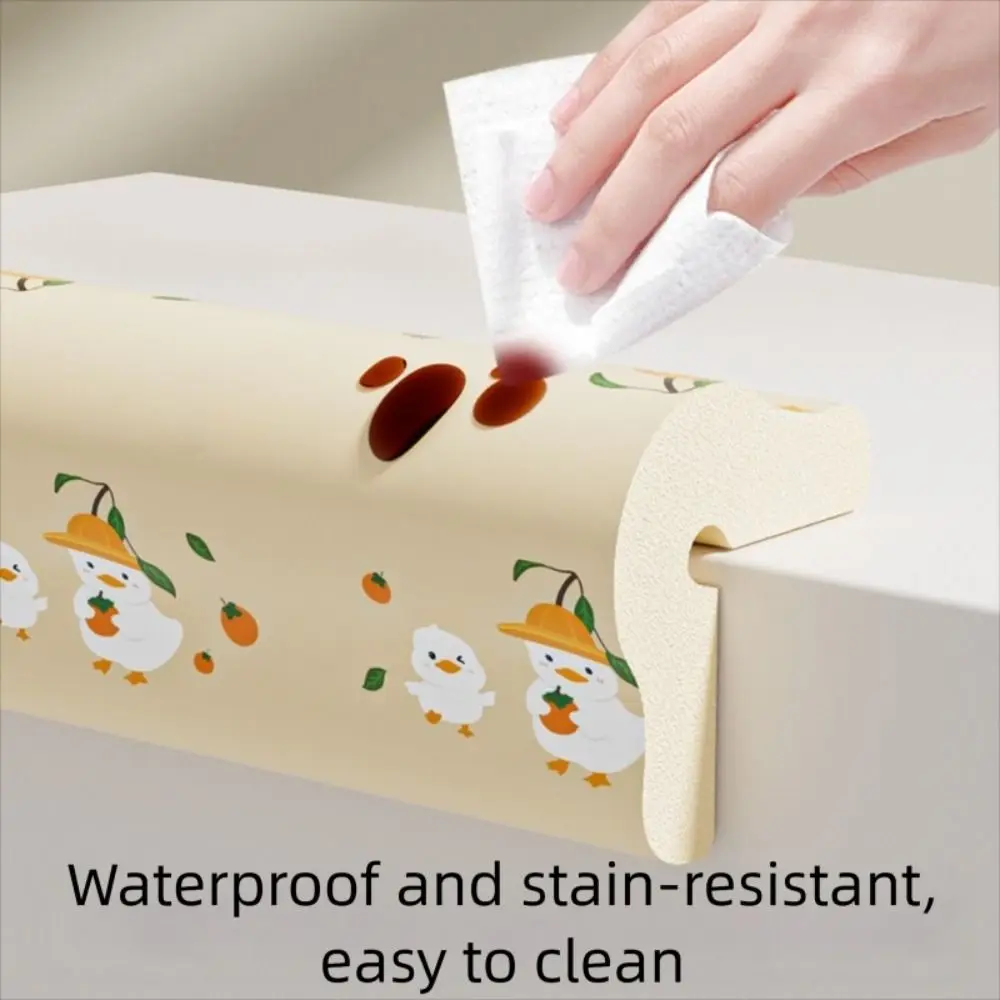 2m Desk Edge Guard Strip Duck Pattern Safety Anti Collision Cushion Soft Thickend Wall Corner Protector for Window Sill Bedside