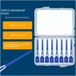 Silicone interdental brushing gap brushing, gum cleaning orthodontic care interdental brushing portable interdental brushing