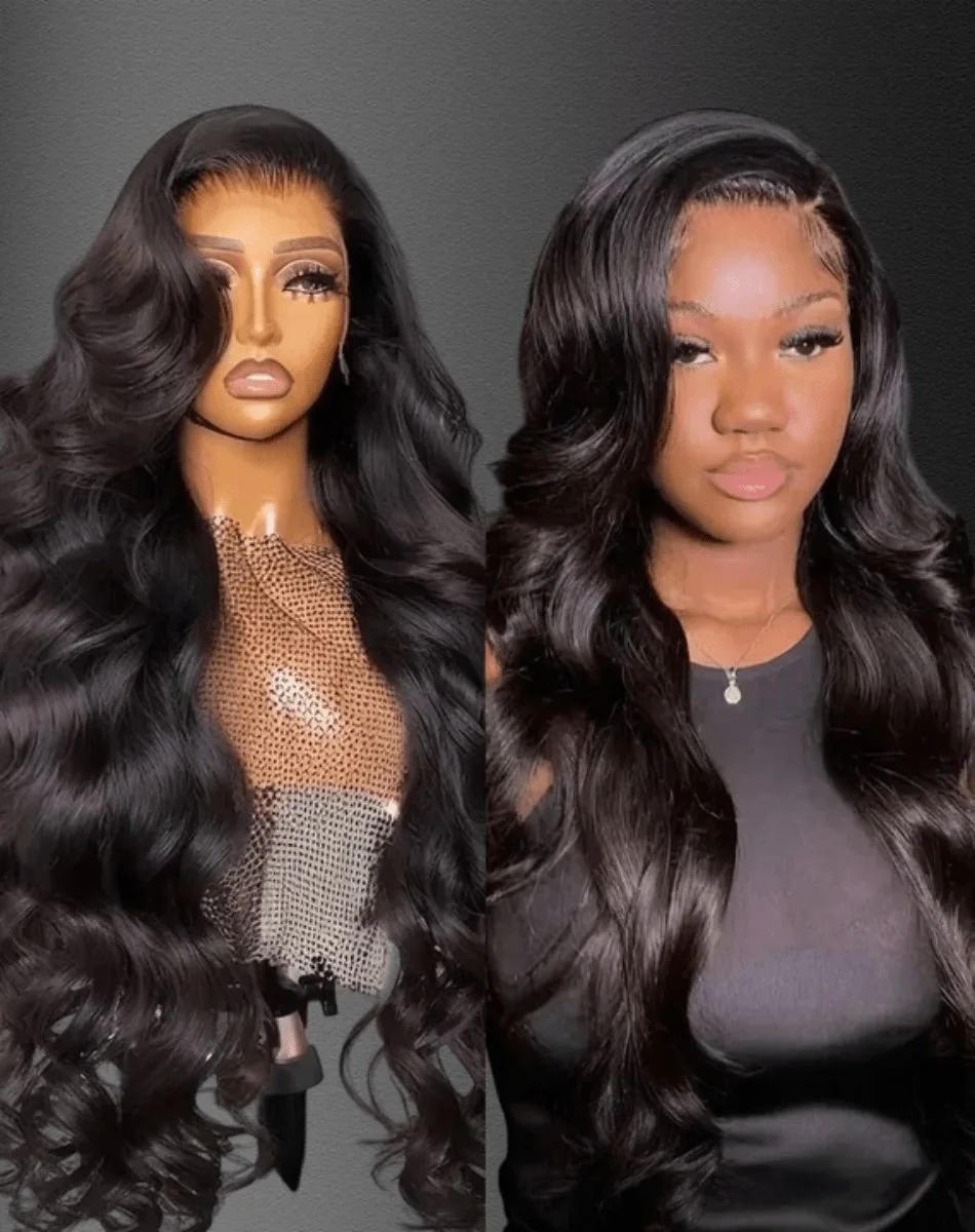40 بوصة 200% الكثافة ارتداء والذهاب غلويليس الباروكات شعر الإنسان قبل قطعها قبل قطع 13x4 13x6 HD الدانتيل الباروكات الجسم موجة الدانتيل الجبهة الباروكات #1