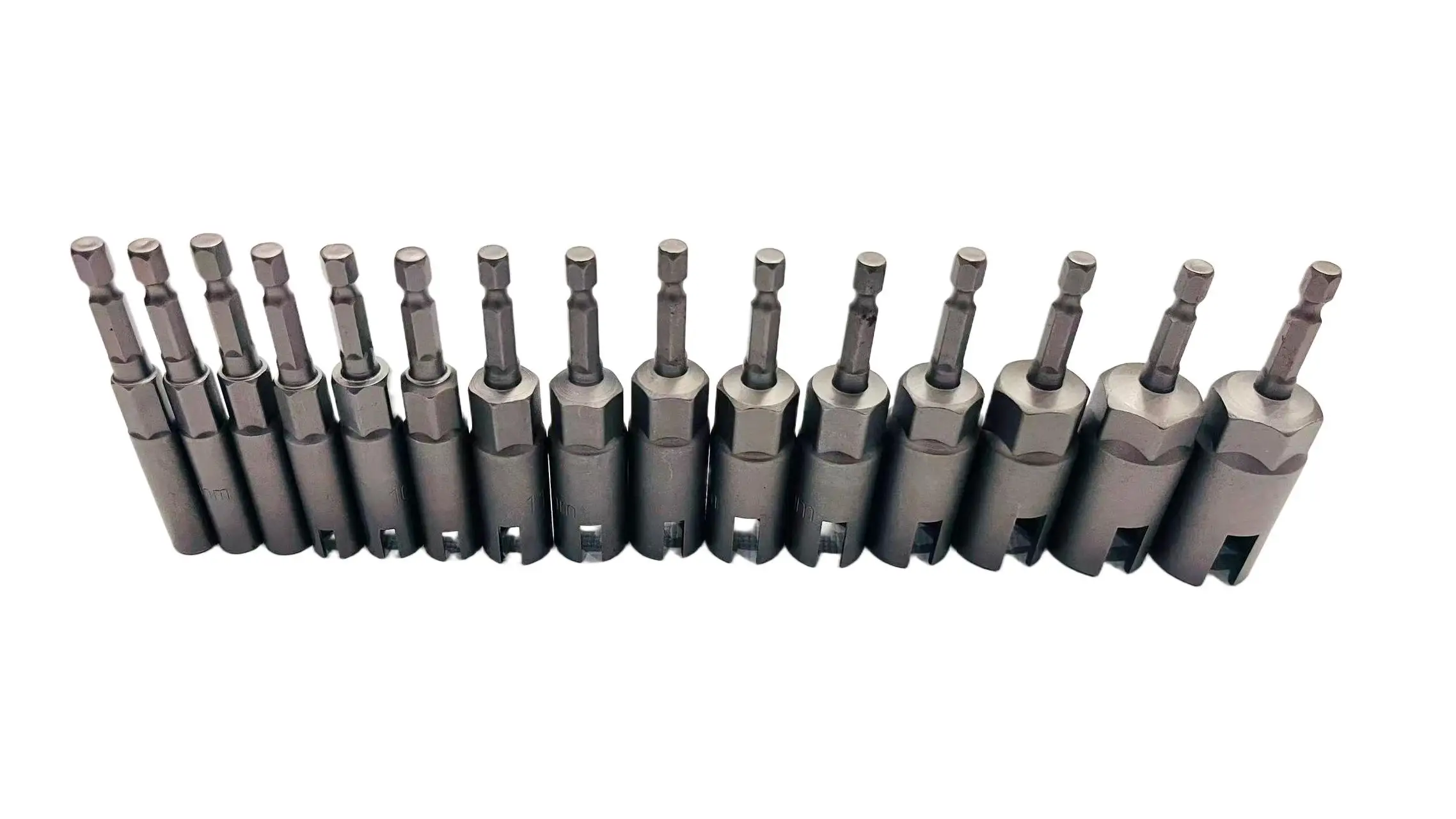 

15pcs 80mm Butterfly Double Open Hex Nut Driver Sleeve Nozzles for Power Drills And Impact Drivers Deep Repair Tool Compatible