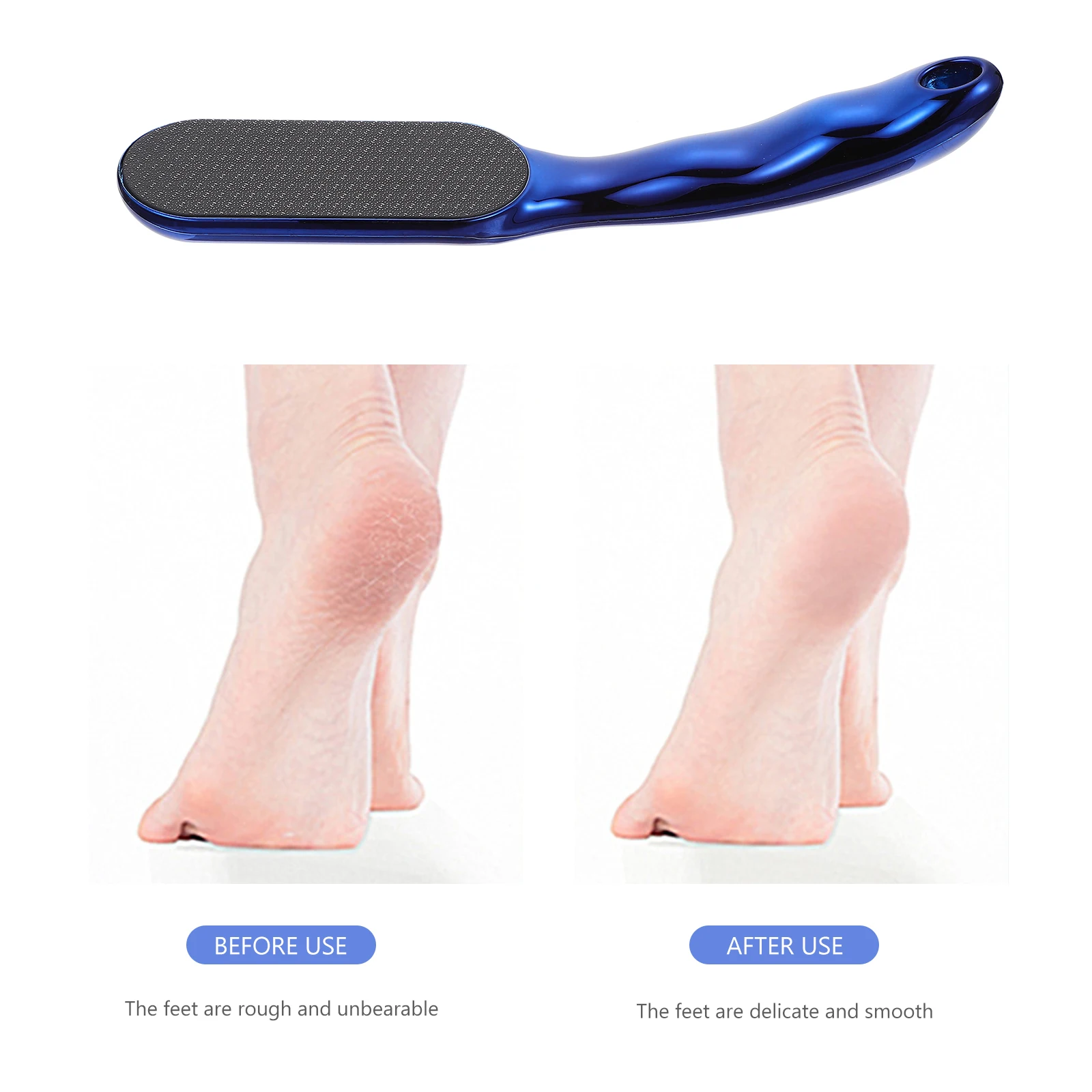 Foot File Tool Premium Washable Foot Callus Remover Gentle Dead Skin Remover Handheld Pedicure File Suitable for Home Salon Use