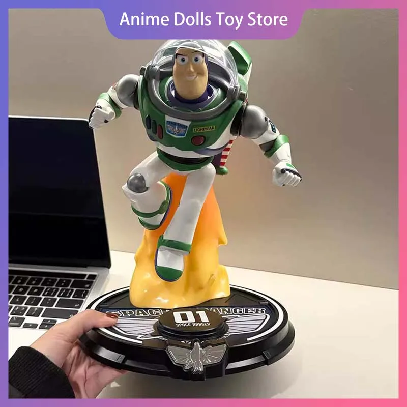 

Disney Buzz Lightyear Action Figure With Lighting With Wireless Charging For Phone Room Desktop Decor Collection Birthday Gift