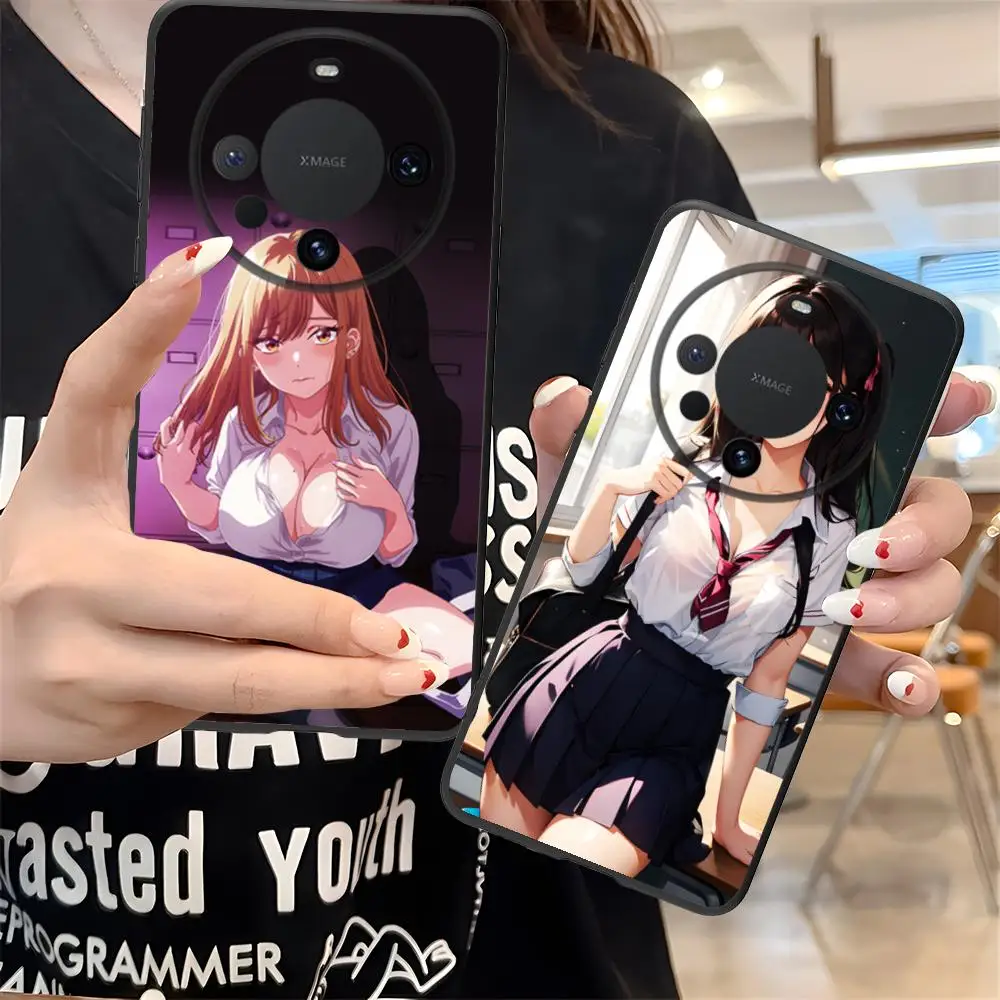 JK زي مدرسي فتاة جراب هاتف لهواوي ماتي 60 50 40 30 20 10 برو زائد لايت E 5G الطباعة الملونة واقية غطاء فاخر