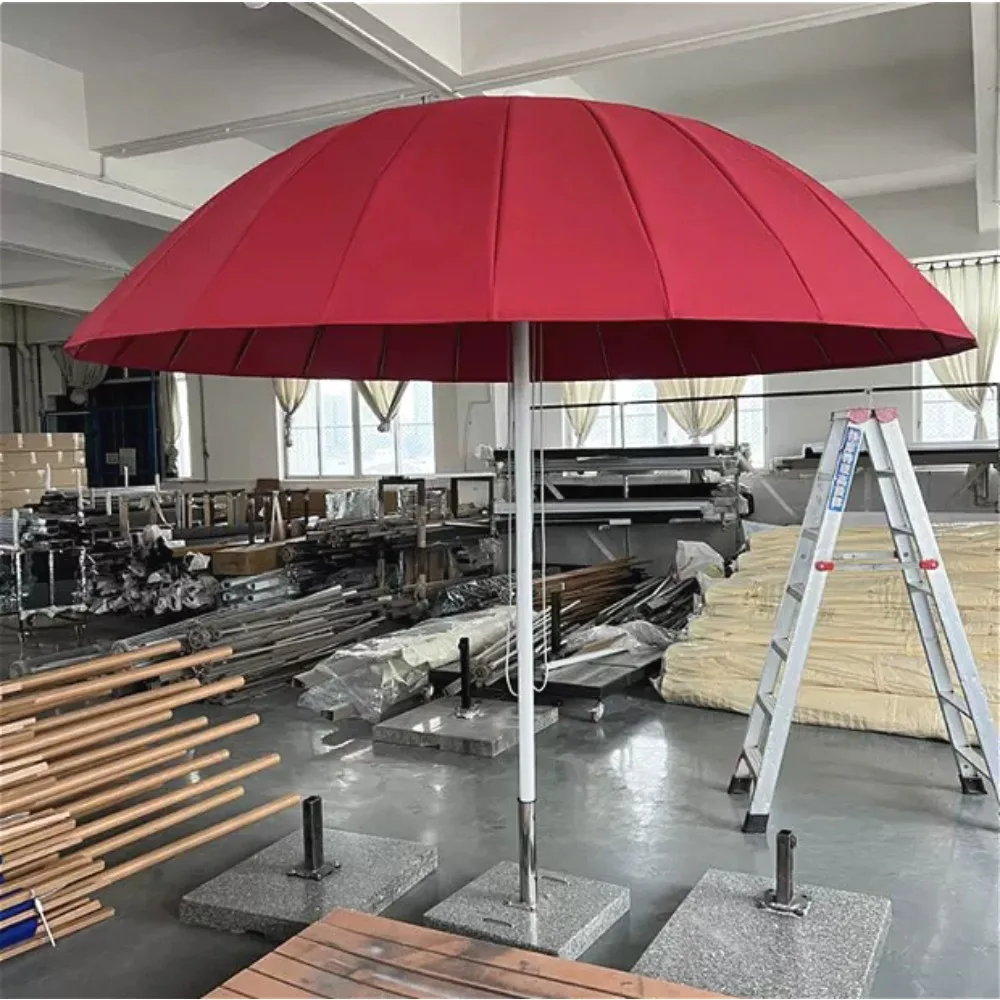 Aluminum Outdoor Patio Sunshade and Rainproof Umbrella  Suitable for Swimming Pools  Villas  Gardens  Heavy-duty Beach Umbrella