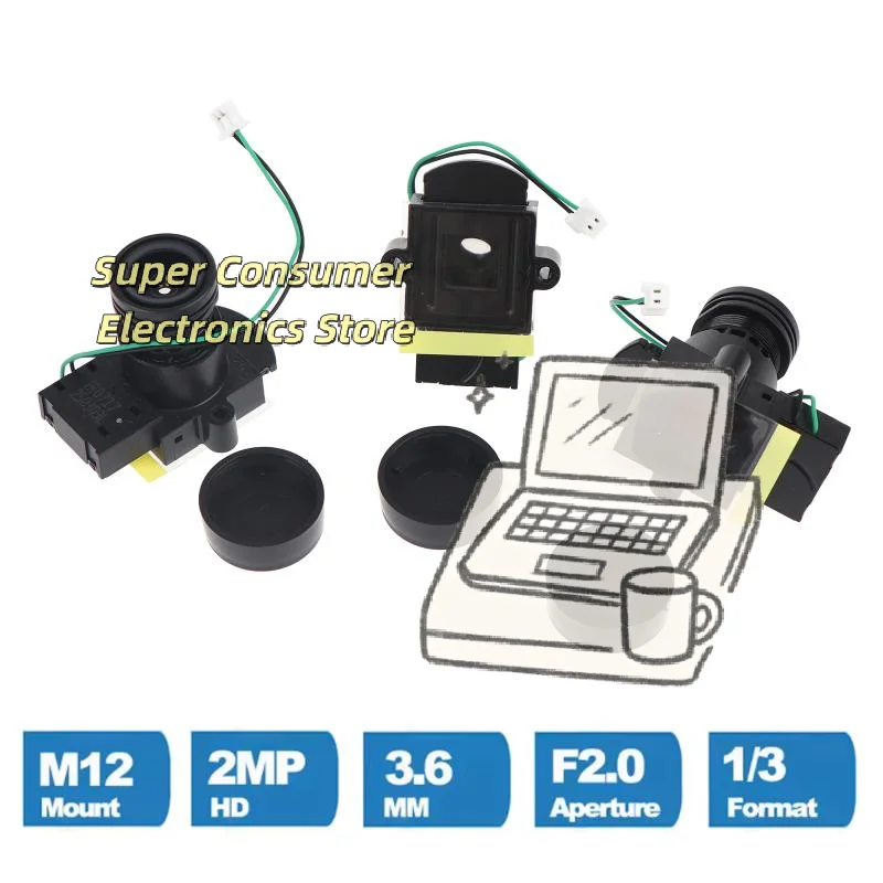 

2MP 3.6mm Lens F2.0 Aperture 95 Degree High Definition Wide View CCTV Camera Lens for Security Camera Replacement