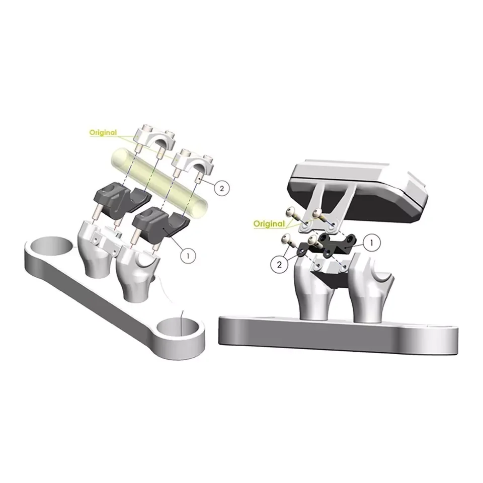 Motorcycle With Offset Handlebar Riser Kit Clamp Brakehose Extension Adapter Speedometer Relocation For Yamaha MT-07 2021-