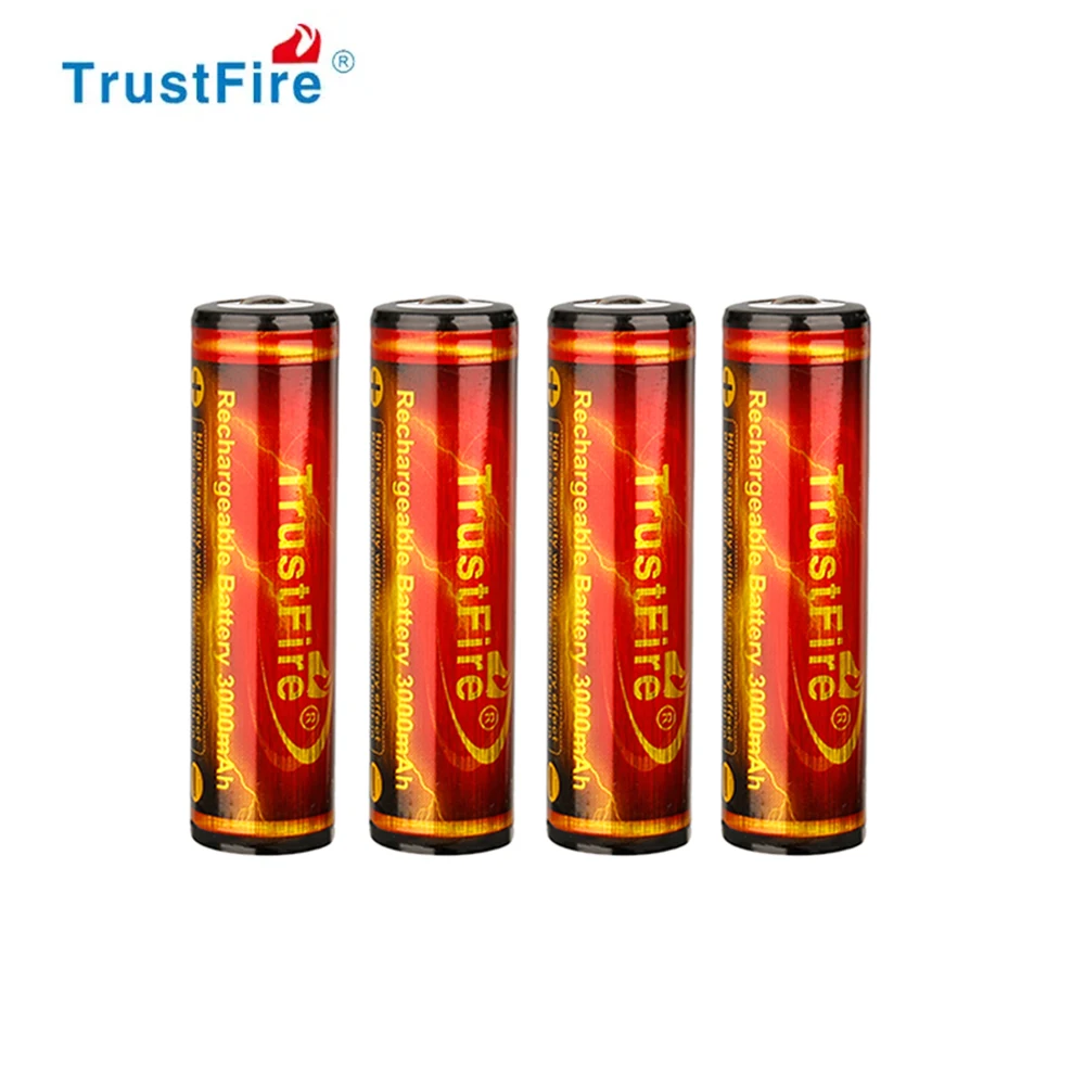 TrustFire 3.7V 18650 Rechargeable Lithium Batteries 3000mAh Cells for T11R T30R T10R T4 H5R Flashlight Remote Control Mouse Toys