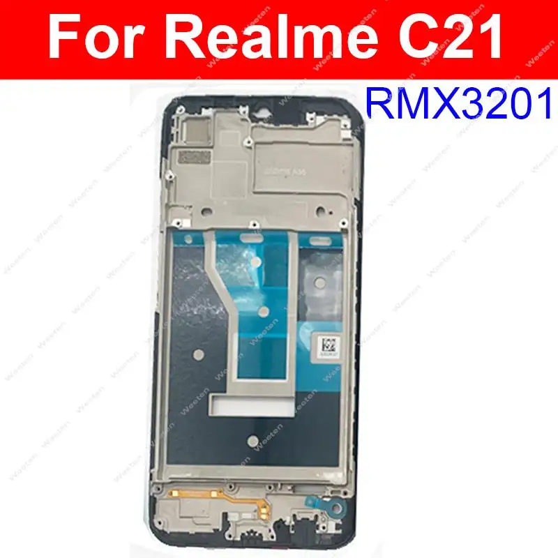 For Realme C21 C21Y C25 C25S C25Y C20 Front LCD Frame Bezel Case Cover Holder Flex with Adhesive Replacement