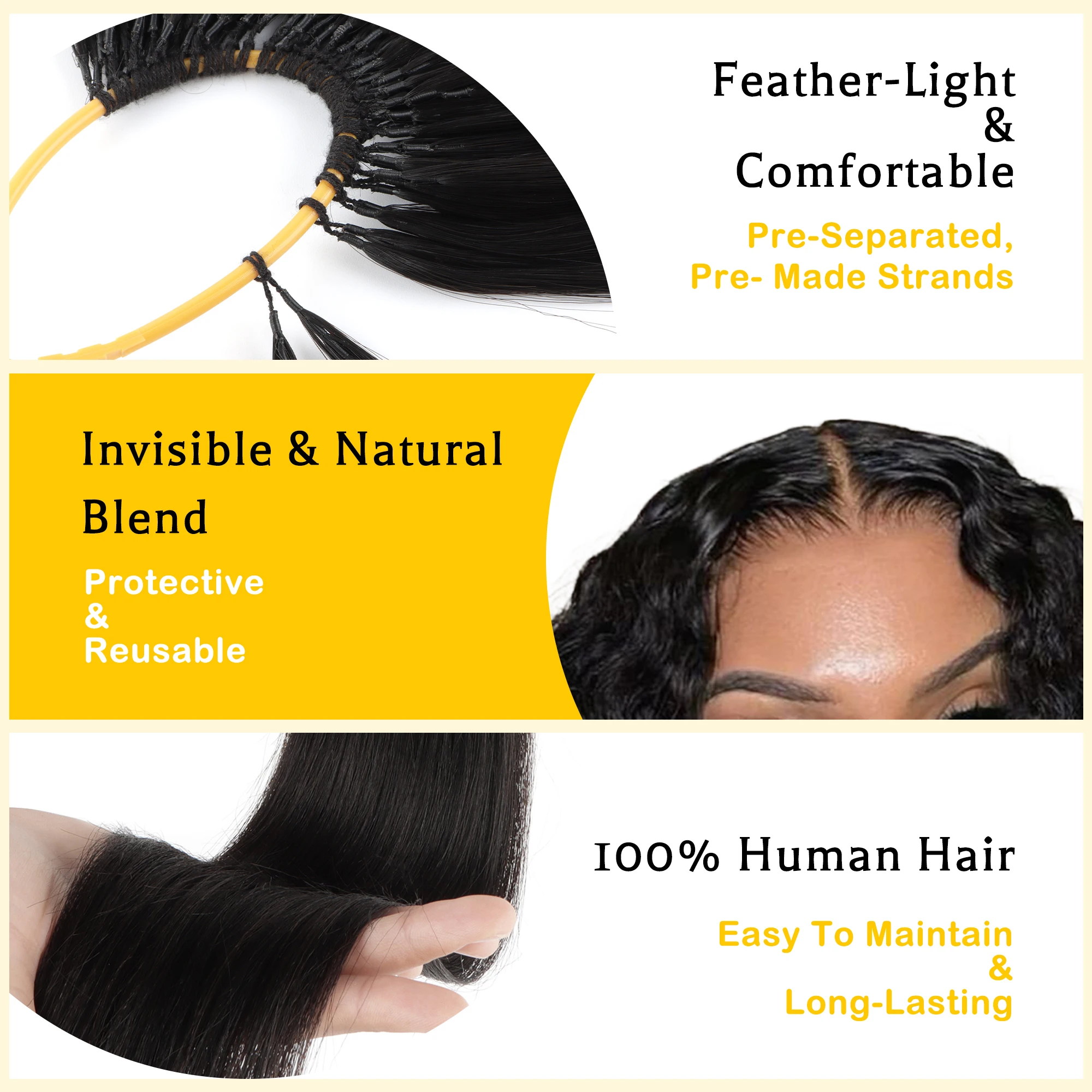 K​inky Curly Crochet Human Hair Extensions Afro Kinky Pre-Separated Knotless Crochet Human Hair With Loop For Twist Boho Braids