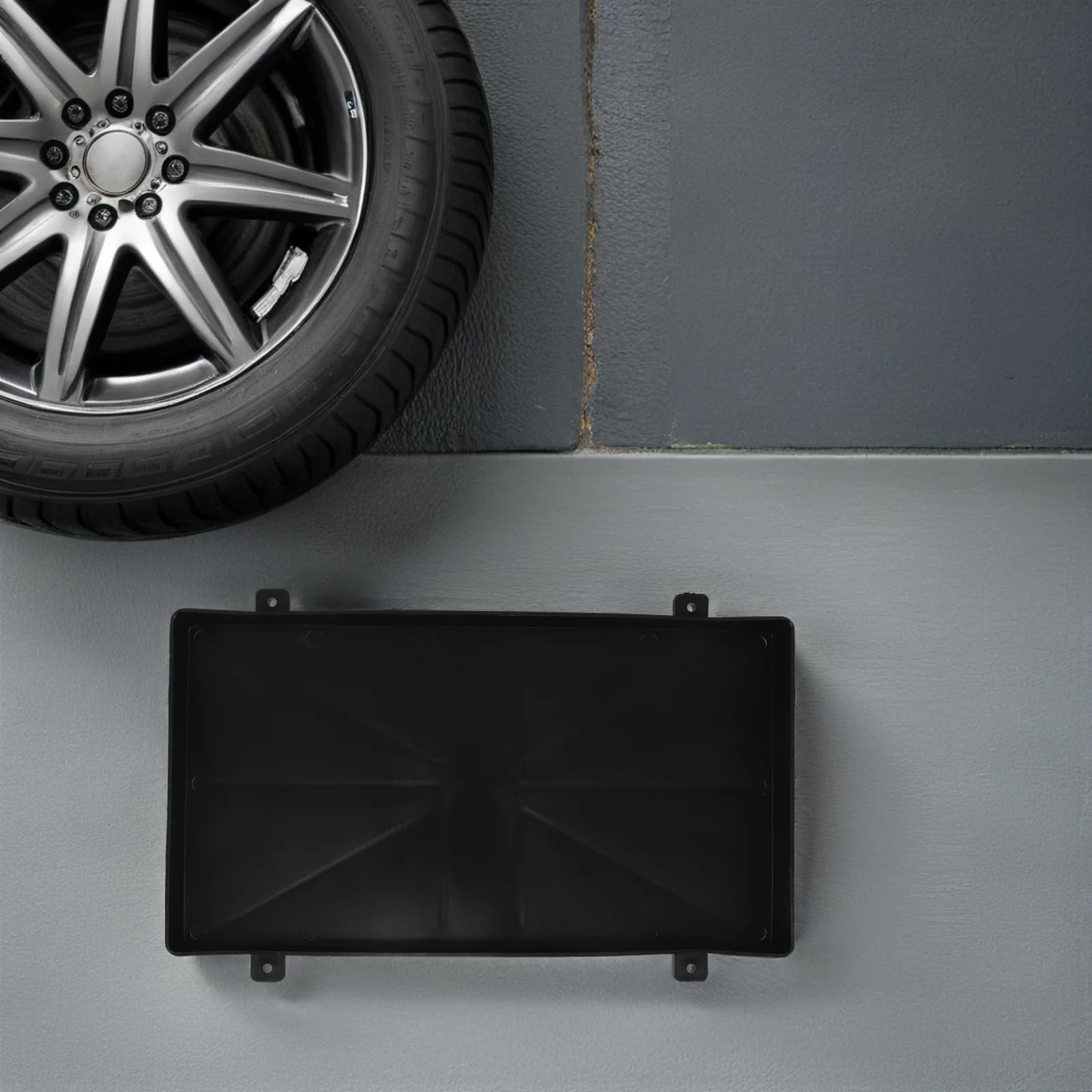 

Car Tray Heavy Duty Black Plastic Universal Holder For Rv Boat Trailer Marine Container With Mounting Holes