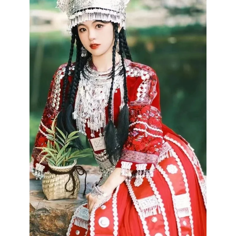 

Miao dress up new ethnic art performance photography costumesx;8'm6,