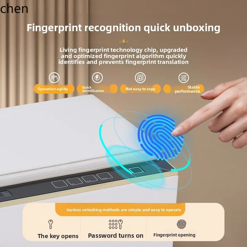 

HTT Fingerprint Jewelry Box Jewelry Case Desktop Storage Box Office Hidden New Product Wardrobe