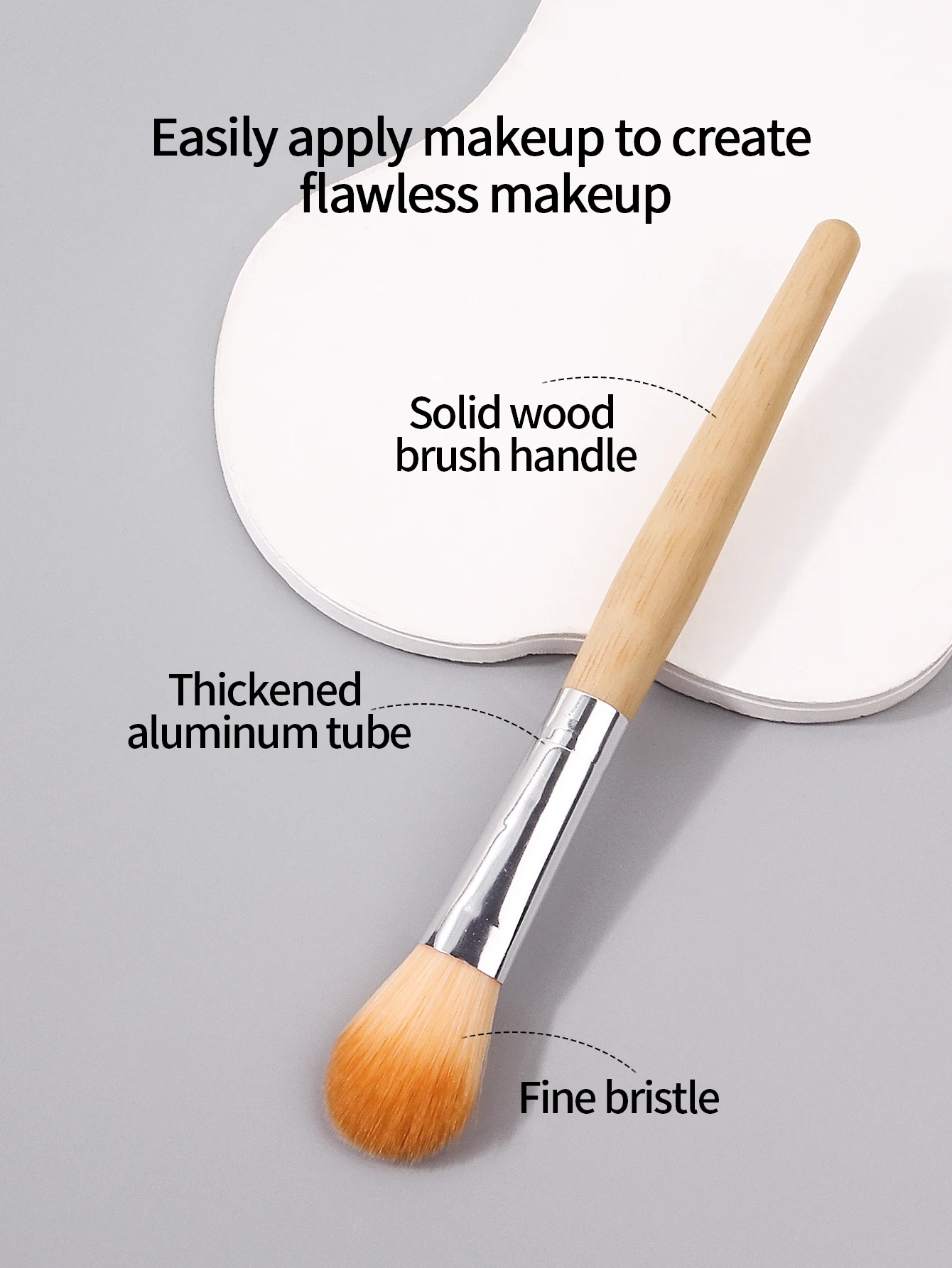 Brocha de cutis profesional de alta calidad, brocha para colorete súper suave y Ultra densa, brocha para polvos de base suave para principiantes
