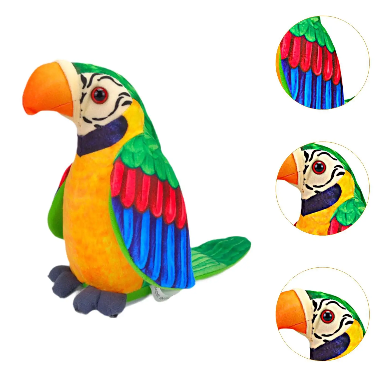 Realistic Electric Parrot Toy Kids Plush Bird Doll for Newborns Kids Baby