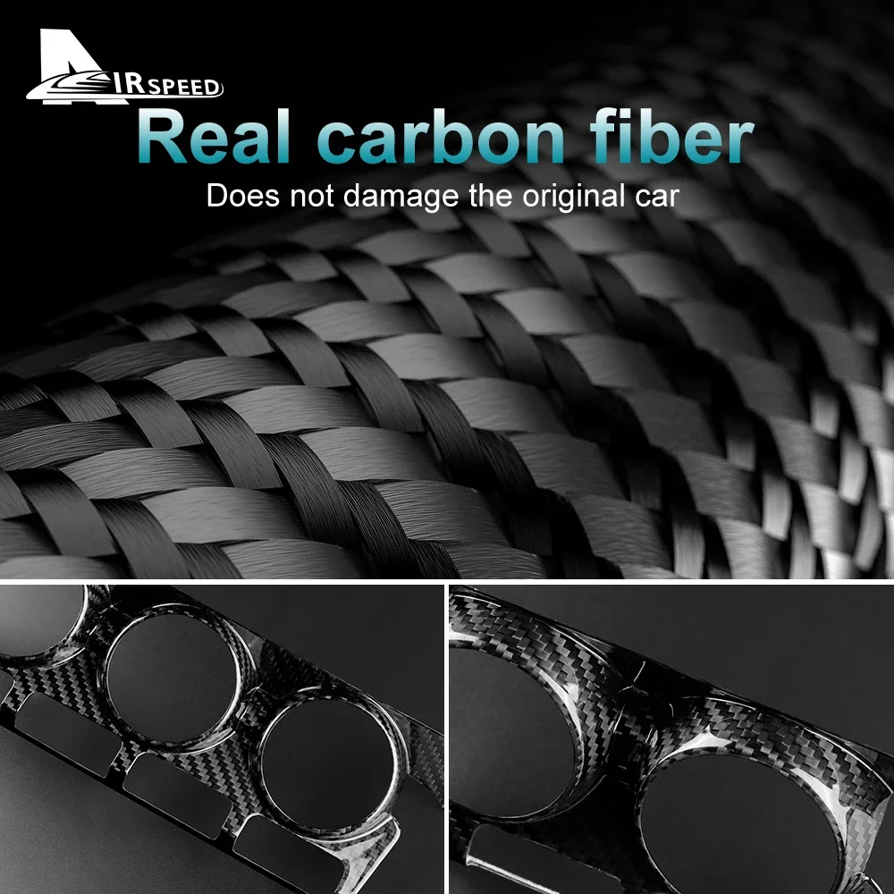 Real Hard Carbon Fiber Cover For Subaru BRZ Toyota GR86 2021 2022 2023 2024 2025 LHD Car Air Conditioning Control Panel Sticker - Image 4