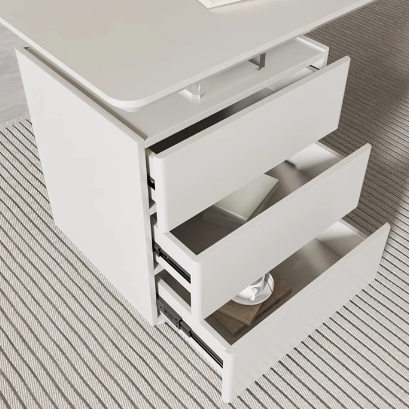 Scrivania da ufficio bianca minimalista, camera da letto, scrittura, scrivania direzionale squisita, moderna scrivania per laptop, mobili da viaggio Meuble