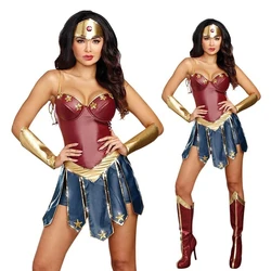 Diana Prince Cosplay Anime Superheroes Dress Girl Halloween Costume for Woman Skirt Suit Festival Carnival Disguise Masquerade